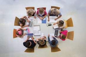 Besprechungssituation Luftaufnahme Besprechungssituation